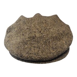 Hanna Hats Of Donegal Tweed Wool Hat Newsboy Size S Vintage